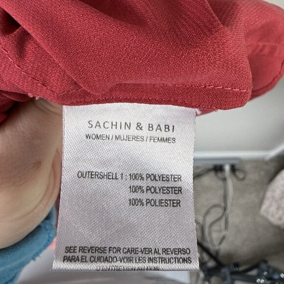 Sachin & Babi Kara Maxi Dress Red Floral Tiered Boho Chic Women’s Size 8 - Picture 11 of 11